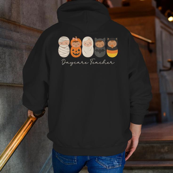 Daycare Teacher Halloween Infant Squad Spooky Childcare Fall Men Zip Up Hoodie Back Print, funny gift Daycare Teacher Halloween Infant Squad Spooky Childcare Fall Men Zip Up Hoodie Back Print, funny gift
