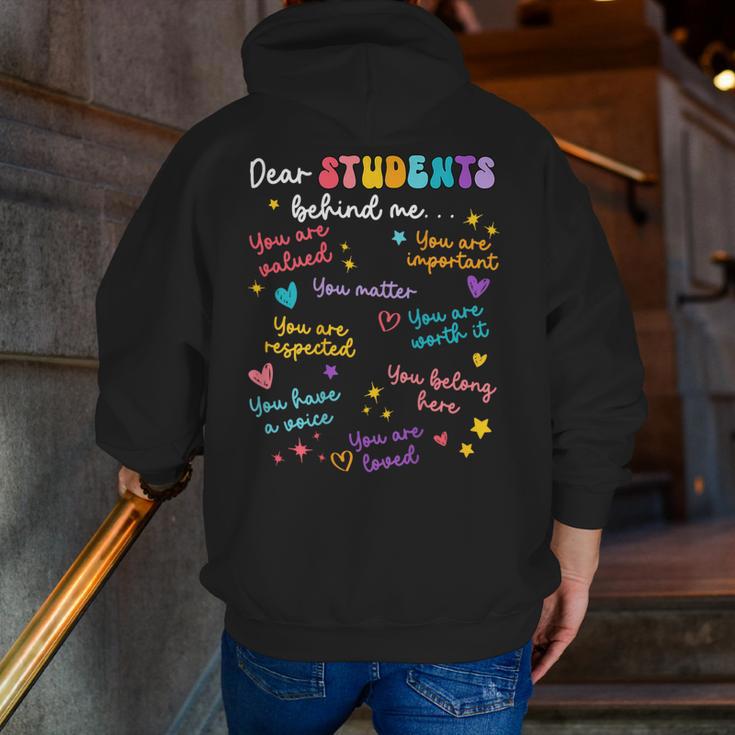 Dear Student Behind Me Teacher Appreciation Back To School Men Zip Up Hoodie Back Print, funny gift Dear Student Behind Me Teacher Appreciation Back To School Men Zip Up Hoodie Back Print, funny gift