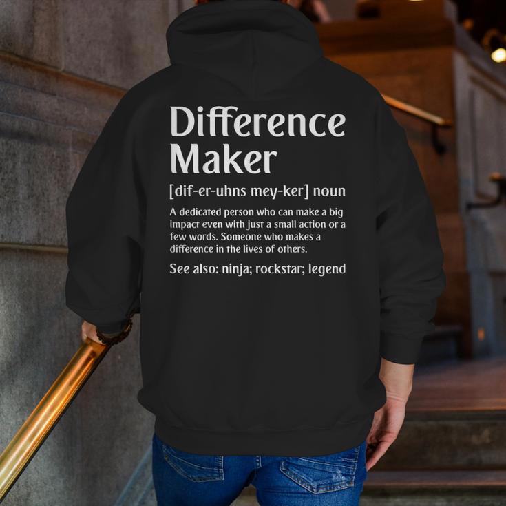 Difference Maker Definition Vintage Teachers Mom Boss Women Men Zip Up Hoodie Back Print, funny gift Difference Maker Definition Vintage Teachers Mom Boss Women Men Zip Up Hoodie Back Print, funny gift