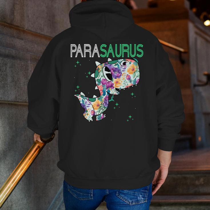 Dino Para Professional Teacher Collection T-Rex Dinosaur Paraeducator Assistant Teacher Men Zip Up Hoodie Back Print, funny gift Dino Para Professional Teacher Collection T-Rex Dinosaur Paraeducator Assistant Teacher Men Zip Up Hoodie Back Print, funny gift
