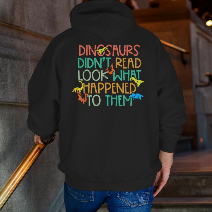 Dinosaurs Didnt Read Book Lover Boys Kids Teacher Men Zip Up Hoodie Back Print, funny gift Dinosaurs Didnt Read Book Lover Boys Kids Teacher Men Zip Up Hoodie Back Print, funny gift