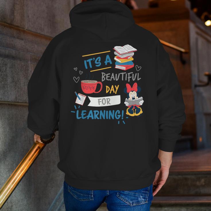 Disney Minnie Mouse Beautiful Day For Learning Teacher's Day Men Zip Up Hoodie Back Print, funny gift Disney Minnie Mouse Beautiful Day For Learning Teacher's Day Men Zip Up Hoodie Back Print, funny gift