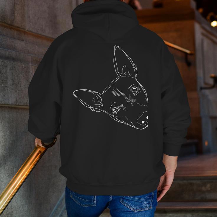 Dog American Hairless Terrier Men Zip Up Hoodie Back Print, funny gift