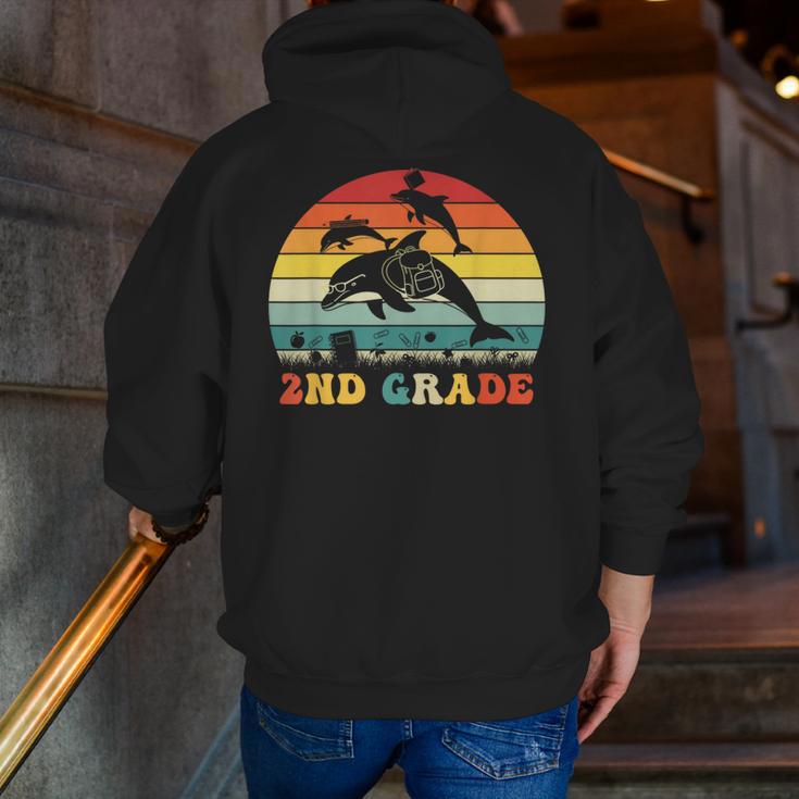 Dolphin Second Grade Back To School Teacher Student Men Zip Up Hoodie Back Print, funny gift Dolphin Second Grade Back To School Teacher Student Men Zip Up Hoodie Back Print, funny gift