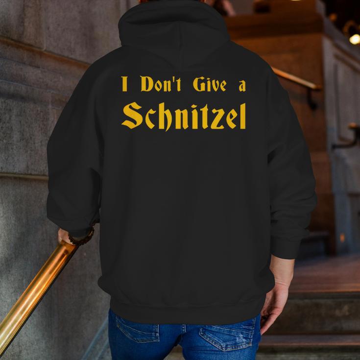 I Don't Give a Schnitzel T-Shirt Men Zip Up Hoodie Back Print, funny gift