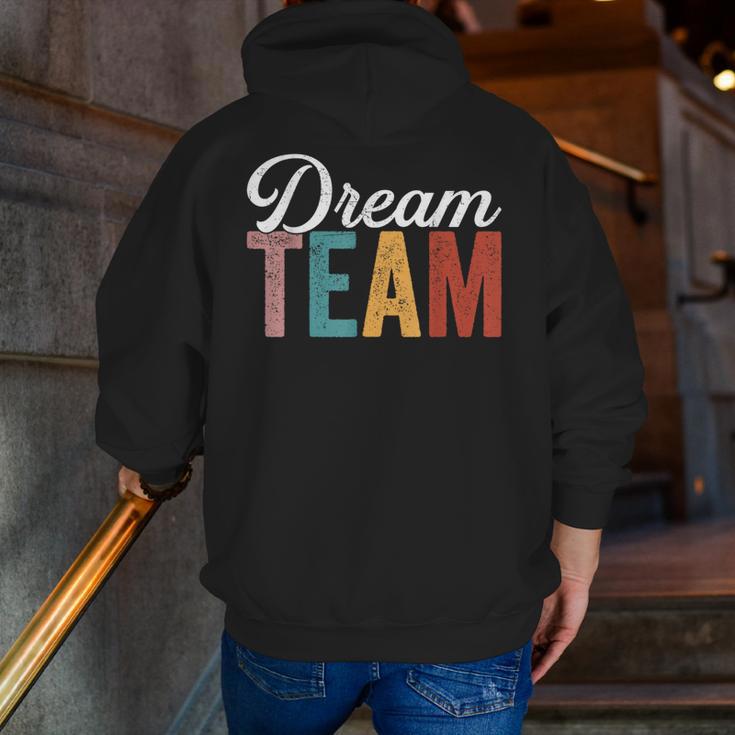 Dream Team Last Day Of School Back To School Teacher Kids Men Zip Up Hoodie Back Print, funny gift