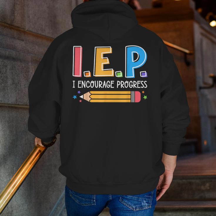 I E P I Encourage Progress Special Education Teacher Men Zip Up Hoodie Back Print, funny gift I E P I Encourage Progress Special Education Teacher Men Zip Up Hoodie Back Print, funny gift