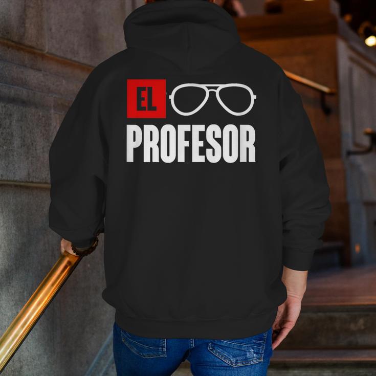 El Professor Money Costume Profesor Glasses Men Teacher Gift Men Zip Up Hoodie Back Print, funny gift El Professor Money Costume Profesor Glasses Men Teacher Gift Men Zip Up Hoodie Back Print, funny gift