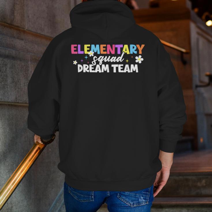 Elementary Squad Dream Team Teacher Student Back To School Men Zip Up Hoodie Back Print, funny gift Elementary Squad Dream Team Teacher Student Back To School Men Zip Up Hoodie Back Print, funny gift
