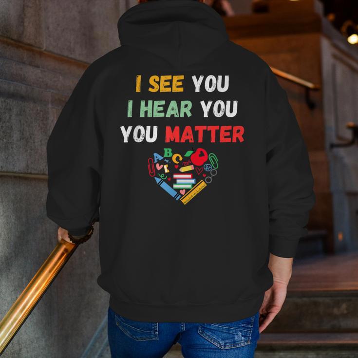 Emotional Intelligence Quote For School Counselor Teacher Men Zip Up Hoodie Back Print, funny gift
