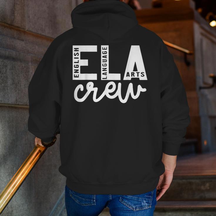 English Language Art Teacher Crew ELA Squad English Teacher Men Zip Up Hoodie Back Print, English Teacher Hoodies, funny gift