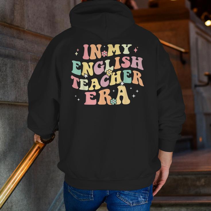 In My English Teacher Era Retro Back To School Literature Men Women Men Zip Up Hoodie Back Print, English Teacher Hoodies, funny gift