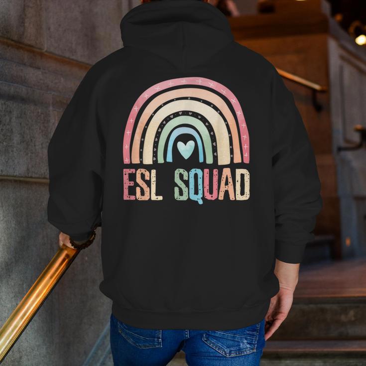 ESL Squad Teacher Crew Team Back To School English Rainbow Men Zip Up Hoodie Back Print, Esl Teacher Hoodies, English Teacher Hoodies, funny gift ESL Squad Teacher Crew Team Back To School English Rainbow Men Zip Up Hoodie Back Print, Esl Teacher Hoodies, English Teacher Hoodies, funny gift