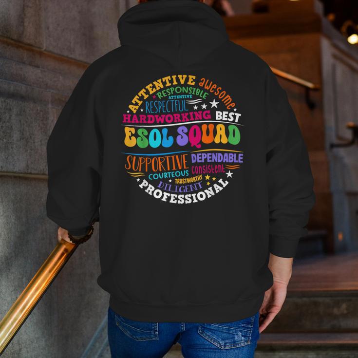 ESOL Squad Teachers And Students Team Back To School Men Zip Up Hoodie Back Print, funny gift