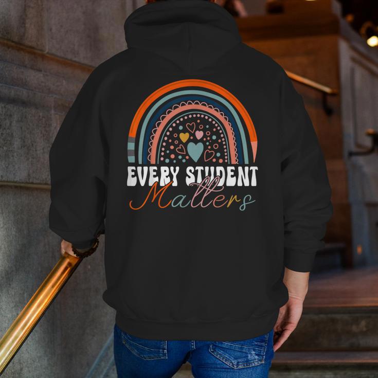 Every Student Matters Paraprofessional Support Teacher Men Zip Up Hoodie Back Print, funny gift