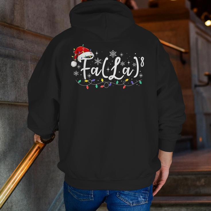 FA LA8 Christmas Santa Fa La Math Teacher Student Men Zip Up Hoodie Back Print, funny gift