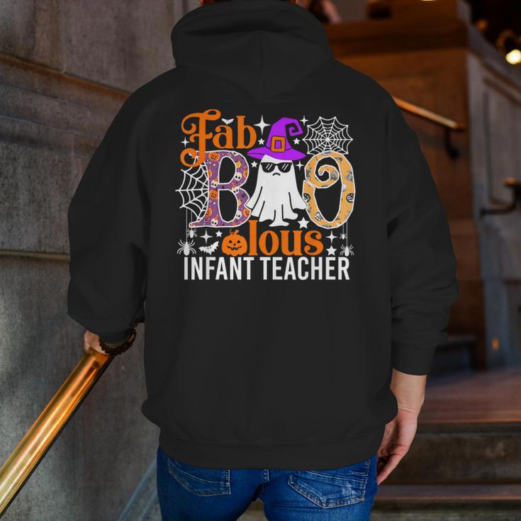 Fab Boo Lous Infant Teacher Halloween Costume Men Zip Up Hoodie Back Print, funny gift Fab Boo Lous Infant Teacher Halloween Costume Men Zip Up Hoodie Back Print, funny gift