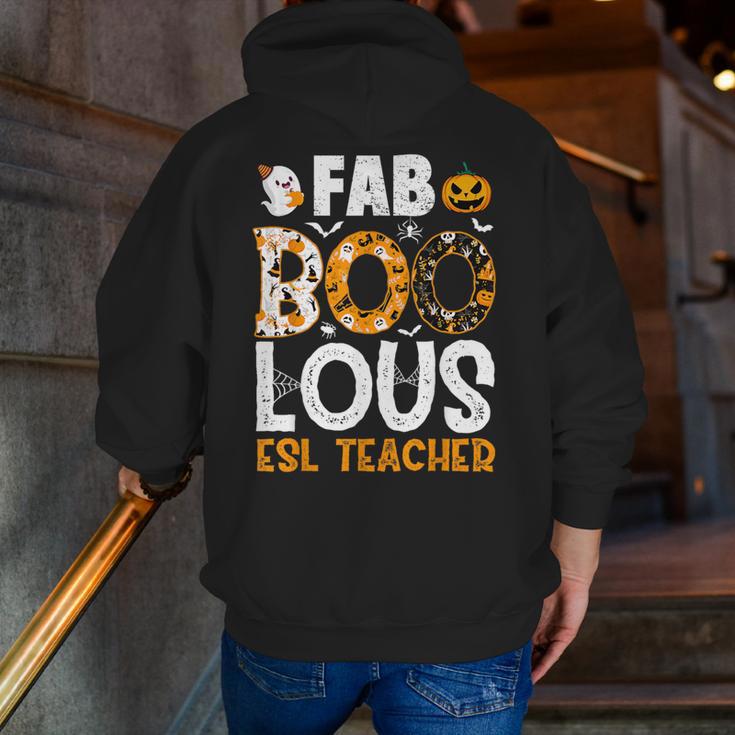 Faboolous ESL ESOL Teacher Spooky Teacher Halloween Costume For Men Women Men Zip Up Hoodie Back Print, Esl Teacher Hoodies, funny gift Faboolous ESL ESOL Teacher Spooky Teacher Halloween Costume For Men Women Men Zip Up Hoodie Back Print, Esl Teacher Hoodies, funny gift