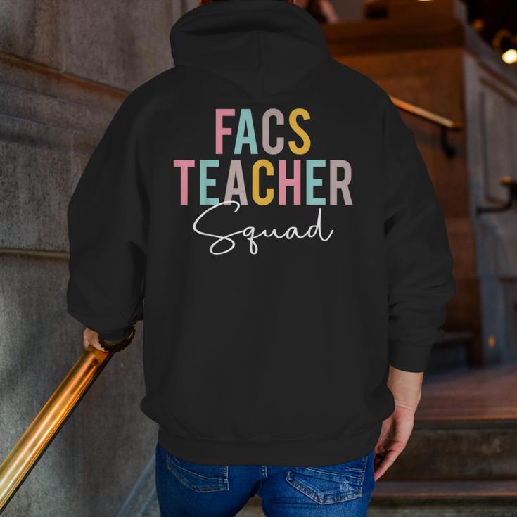 FACS Teacher Squad Colorful Appreciation Day Back To School Men Women Girls Kids Men Zip Up Hoodie Back Print, funny gift