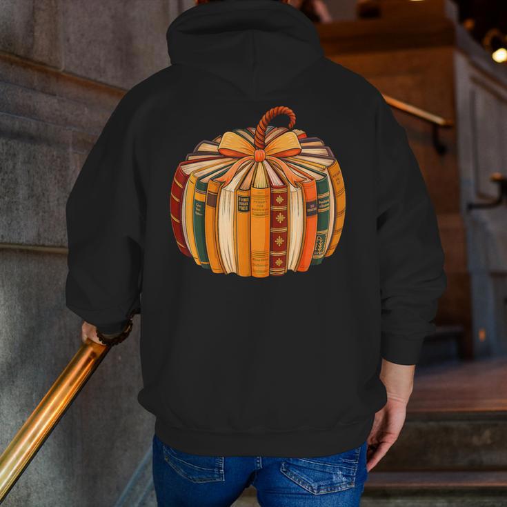 Fall Book Halloween Costume Autumn Pumpkin Teacher Kids Men Zip Up Hoodie Back Print, funny gift Fall Book Halloween Costume Autumn Pumpkin Teacher Kids Men Zip Up Hoodie Back Print, funny gift