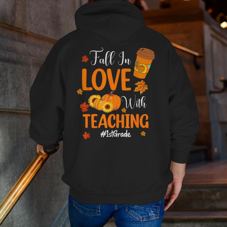 Fall In Love With Teaching 1st Grade Teacher Thanksgiving For Men Women Girls Kids Men Zip Up Hoodie Back Print, funny gift Fall In Love With Teaching 1st Grade Teacher Thanksgiving For Men Women Girls Kids Men Zip Up Hoodie Back Print, funny gift