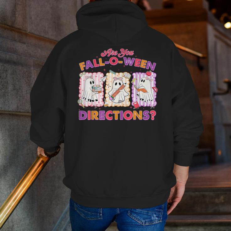 Are You Fall-O-Ween Directions Halloween Teacher Ghost Men Zip Up Hoodie Back Print, funny gift Are You Fall-O-Ween Directions Halloween Teacher Ghost Men Zip Up Hoodie Back Print, funny gift