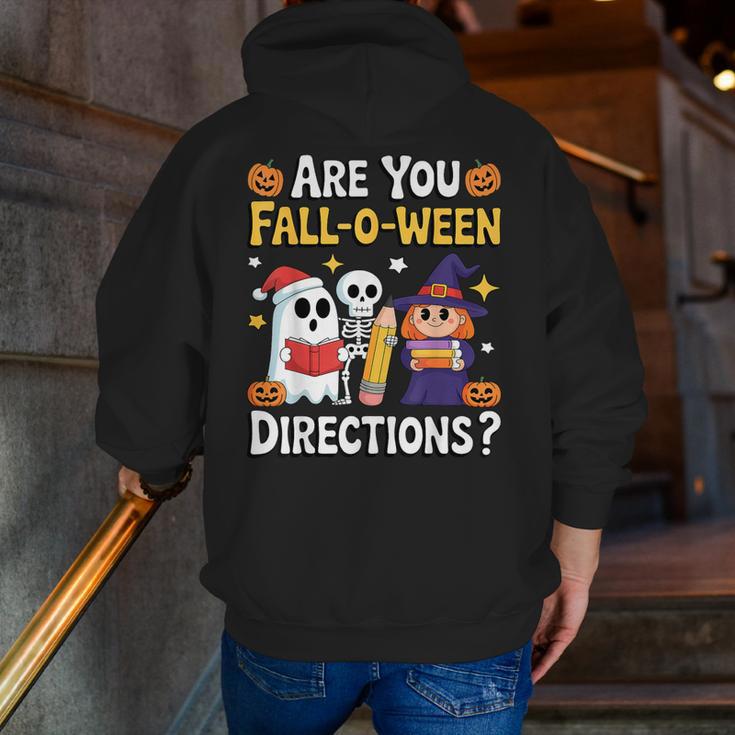 Are You Fall O Ween Directions Halloween Teacher Ghost Men Zip Up Hoodie Back Print, funny gift Are You Fall O Ween Directions Halloween Teacher Ghost Men Zip Up Hoodie Back Print, funny gift