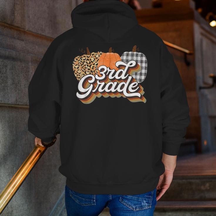 Fall Teacher Shirt 3rd Grade Teacher Retro Halloween Pumpkin Men Zip Up Hoodie Back Print, funny gift Fall Teacher Shirt 3rd Grade Teacher Retro Halloween Pumpkin Men Zip Up Hoodie Back Print, funny gift