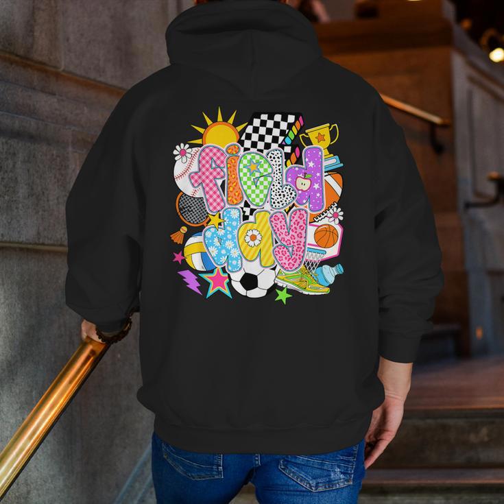 Field Day Fun Day Let The Games Begin Field Trip Teacher Kid Men Zip Up Hoodie Back Print, funny gift