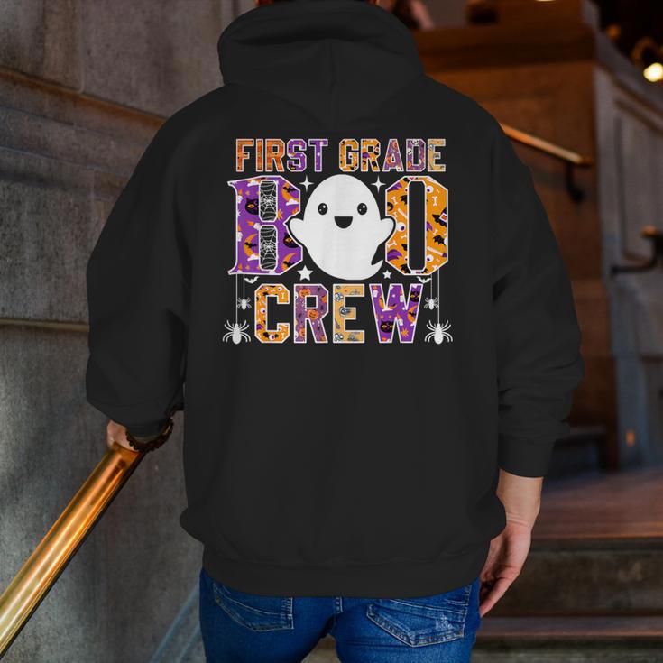 First Grade Boo Crew Teacher Student Halloween Costume Men Zip Up Hoodie Back Print, First Grade Teacher Hoodies, funny gift First Grade Boo Crew Teacher Student Halloween Costume Men Zip Up Hoodie Back Print, First Grade Teacher Hoodies, funny gift