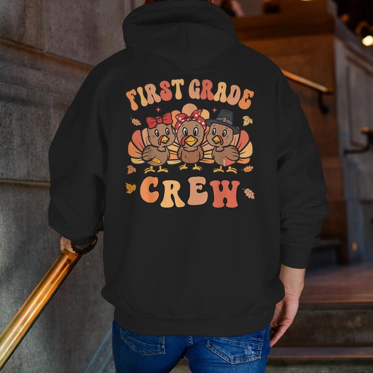 First Grade Crew Thanksgiving Fall Teacher 1st Grade Team Men Zip Up Hoodie Back Print, First Grade Teacher Hoodies, funny gift First Grade Crew Thanksgiving Fall Teacher 1st Grade Team Men Zip Up Hoodie Back Print, First Grade Teacher Hoodies, funny gift