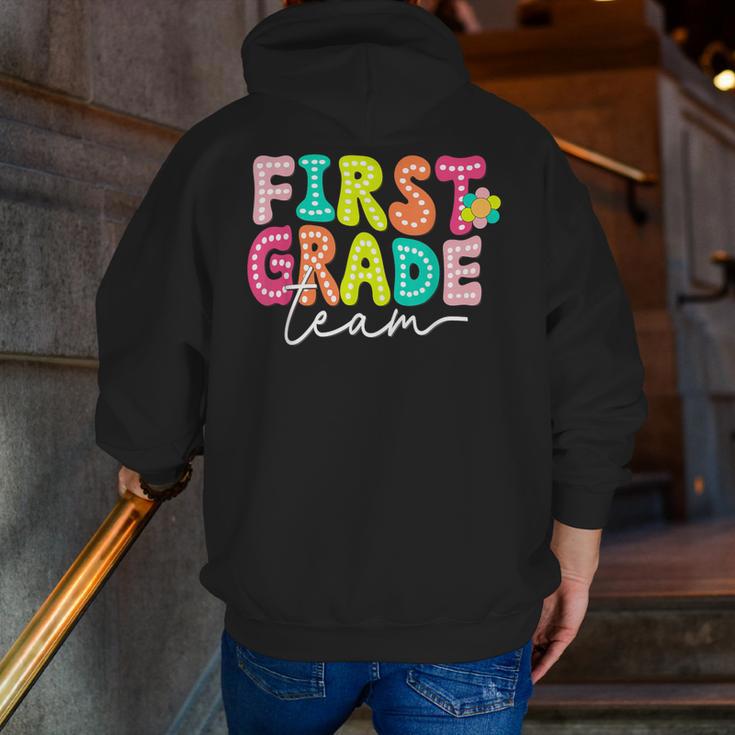 First Grade Team Teacher Back To School 1st Grade Squad Kids Men Zip Up Hoodie Back Print, First Grade Teacher Hoodies, funny gift First Grade Team Teacher Back To School 1st Grade Squad Kids Men Zip Up Hoodie Back Print, First Grade Teacher Hoodies, funny gift