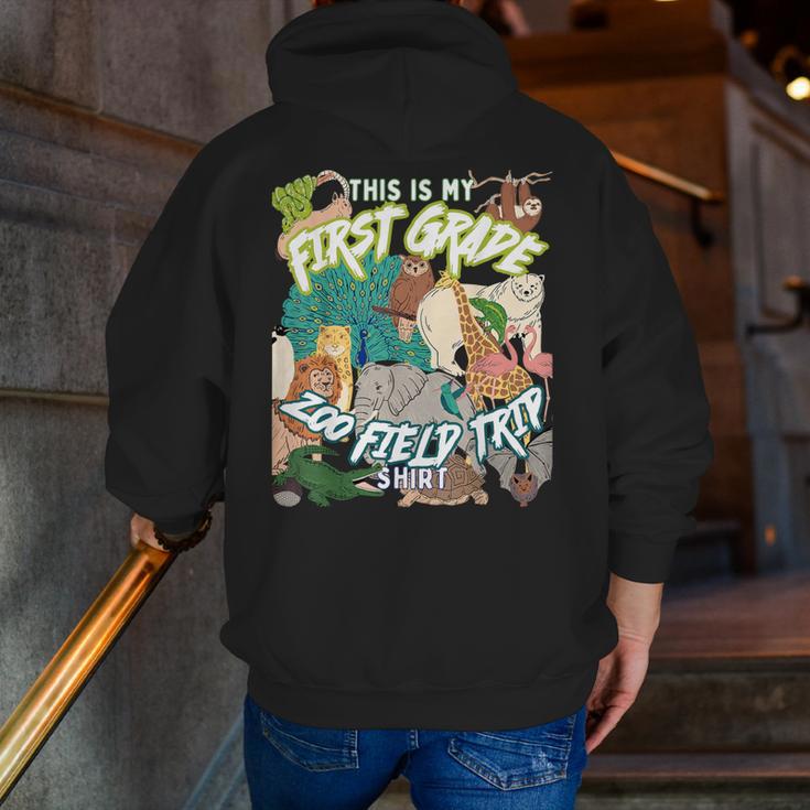 First Grade Zoo Field Trip Matching Student Teacher Class Men Zip Up Hoodie Back Print, First Grade Teacher Hoodies, funny gift First Grade Zoo Field Trip Matching Student Teacher Class Men Zip Up Hoodie Back Print, First Grade Teacher Hoodies, funny gift