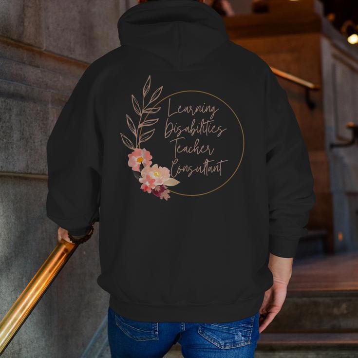 Floral Learning Disabilities Teacher Consultant SPED Teacher Men Zip Up Hoodie Back Print, funny gift Floral Learning Disabilities Teacher Consultant SPED Teacher Men Zip Up Hoodie Back Print, funny gift