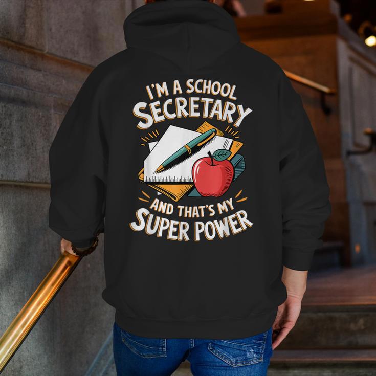 Front Office Teacher Admin Mother I'm A School Secretary Men Zip Up Hoodie Back Print, funny gift Front Office Teacher Admin Mother I'm A School Secretary Men Zip Up Hoodie Back Print, funny gift