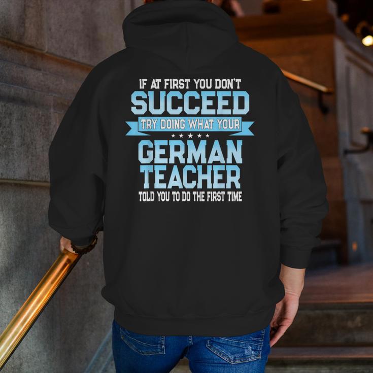 Fun German Teacher Appreciation Language Class Saying Men Zip Up Hoodie Back Print, German Teacher Hoodies, funny gift Fun German Teacher Appreciation Language Class Saying Men Zip Up Hoodie Back Print, German Teacher Hoodies, funny gift