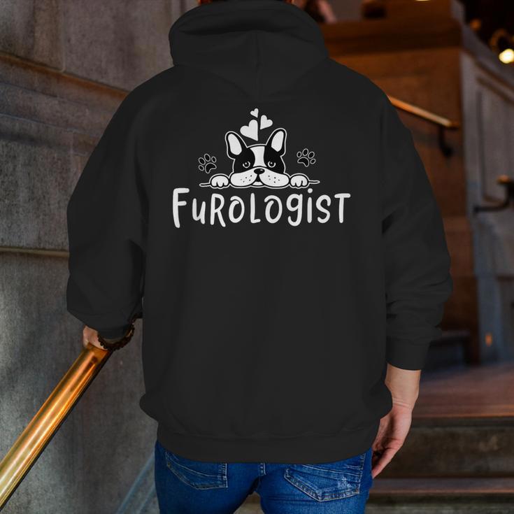 Furologist Puppy Stylist Cute Dog Groomer Men Women Men Zip Up Hoodie Back Print, funny gift