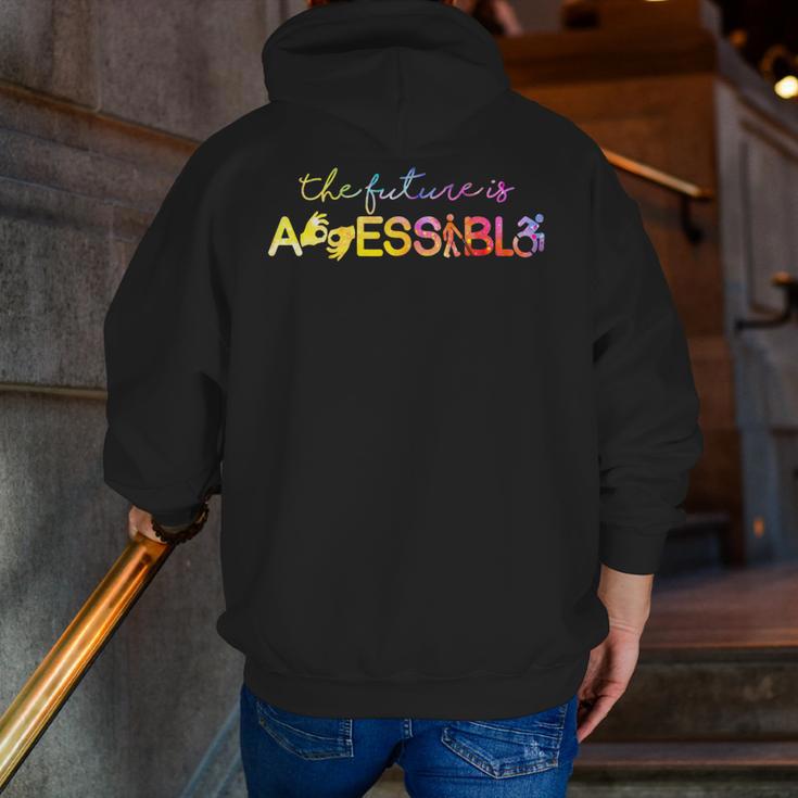 The Future Is Accessible Special Education Teacher Men Zip Up Hoodie Back Print, Future Teacher Hoodies, funny gift The Future Is Accessible Special Education Teacher Men Zip Up Hoodie Back Print, Future Teacher Hoodies, funny gift