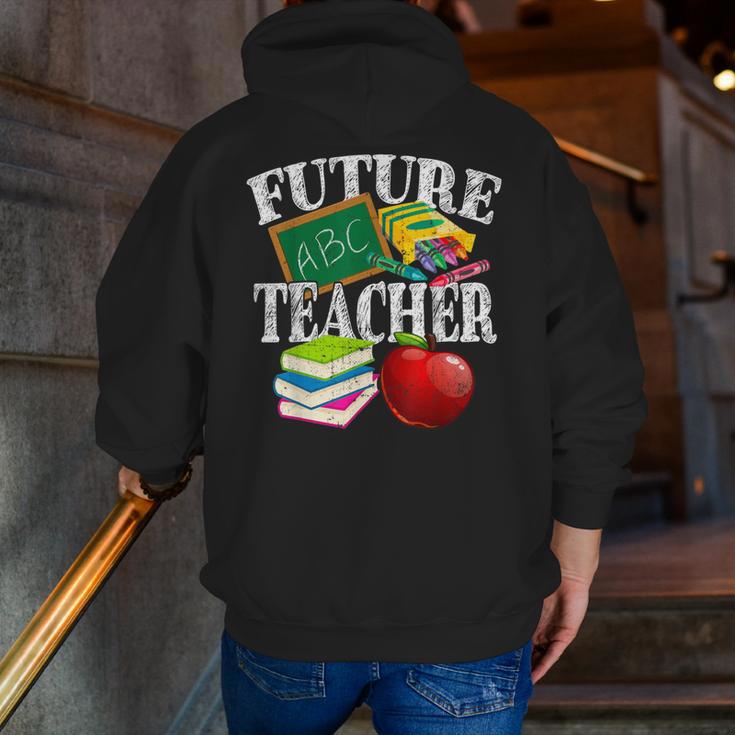 Future Teacher With Canyon And Book Teacher Men Women Girls Kids Men Zip Up Hoodie Back Print, Future Teacher Hoodies, funny gift