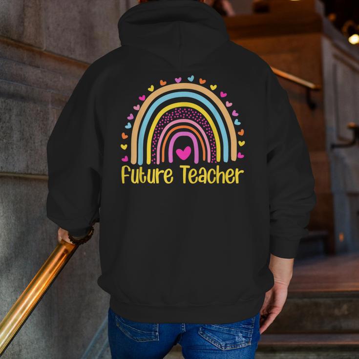 Future Teacher Rainbow Men Zip Up Hoodie Back Print, Future Teacher Hoodies, funny gift Future Teacher Rainbow Men Zip Up Hoodie Back Print, Future Teacher Hoodies, funny gift