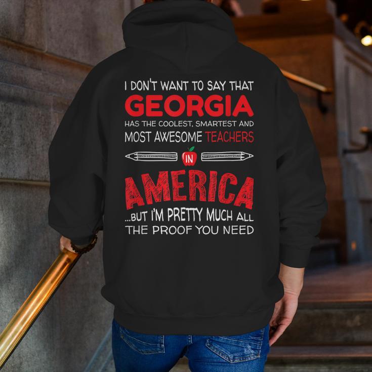 Georgia Teachers Classroom Tshirt Men Zip Up Hoodie Back Print, funny gift