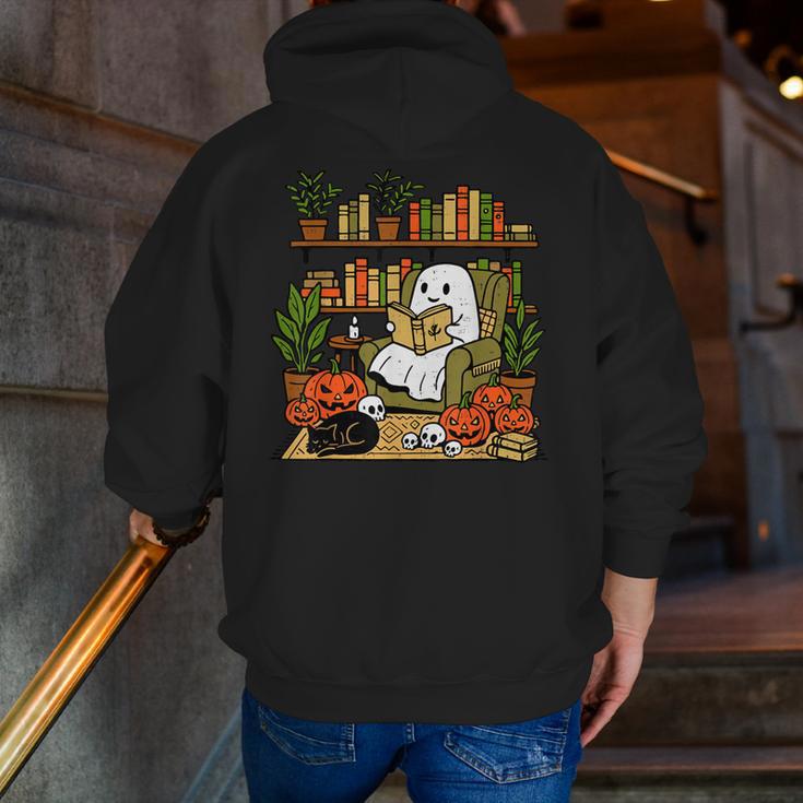 Ghost Library Reading Books Halloween Librarian Teacher Men Zip Up Hoodie Back Print, funny gift Ghost Library Reading Books Halloween Librarian Teacher Men Zip Up Hoodie Back Print, funny gift