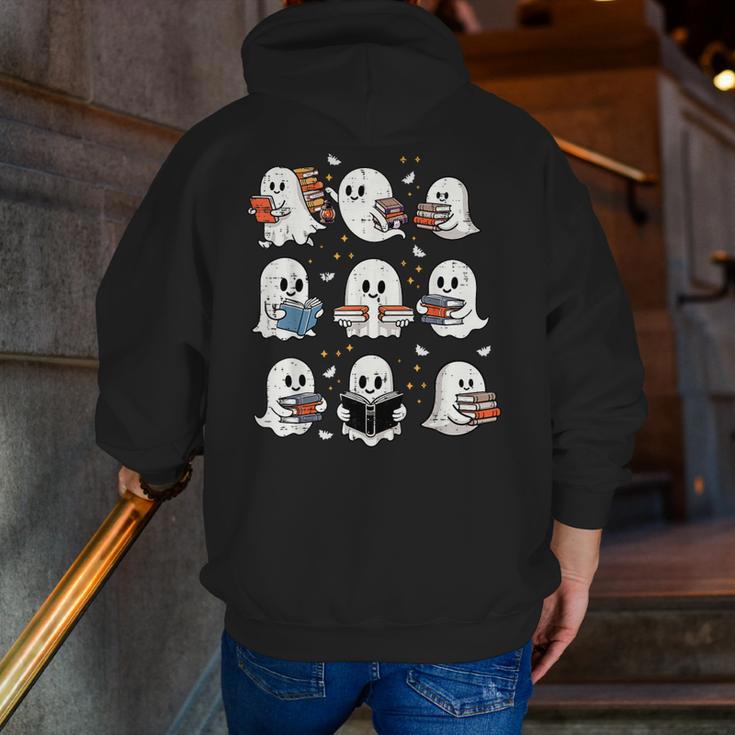 Ghosts With Books Library Halloween Men Women Kids Teacher Men Zip Up Hoodie Back Print, funny gift Ghosts With Books Library Halloween Men Women Kids Teacher Men Zip Up Hoodie Back Print, funny gift