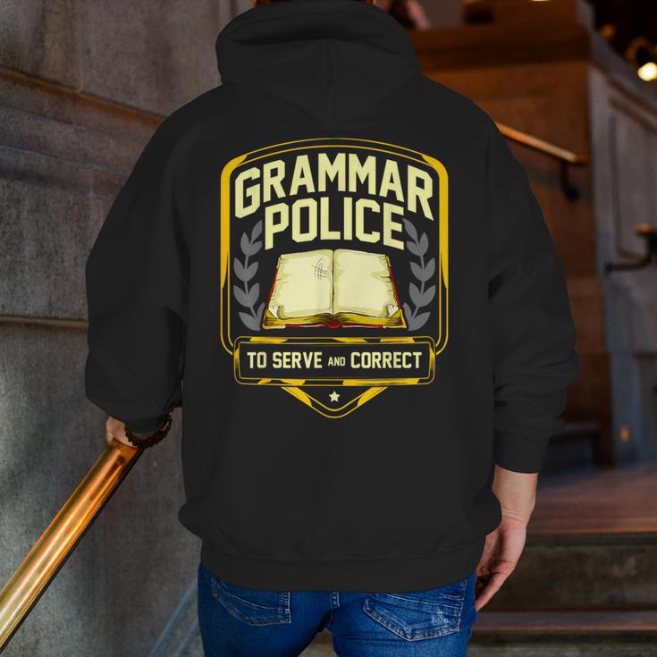 Grammar Police To Serve And Correct English Teacher Men Zip Up Hoodie Back Print, English Teacher Hoodies, funny gift Grammar Police To Serve And Correct English Teacher Men Zip Up Hoodie Back Print, English Teacher Hoodies, funny gift