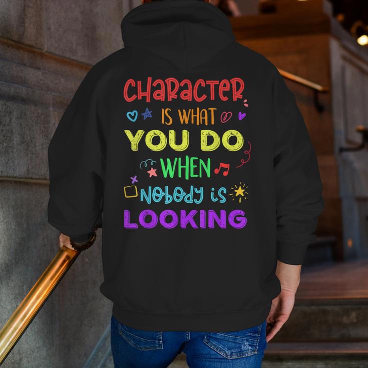 Growth Mindset Teacher Positive Message Inspirational Quote Men Zip Up Hoodie Back Print, funny gift