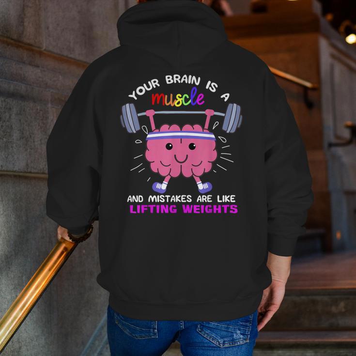 Growth Mindset Teacher Shirt Inspirational Shirts Men Zip Up Hoodie Back Print, funny gift