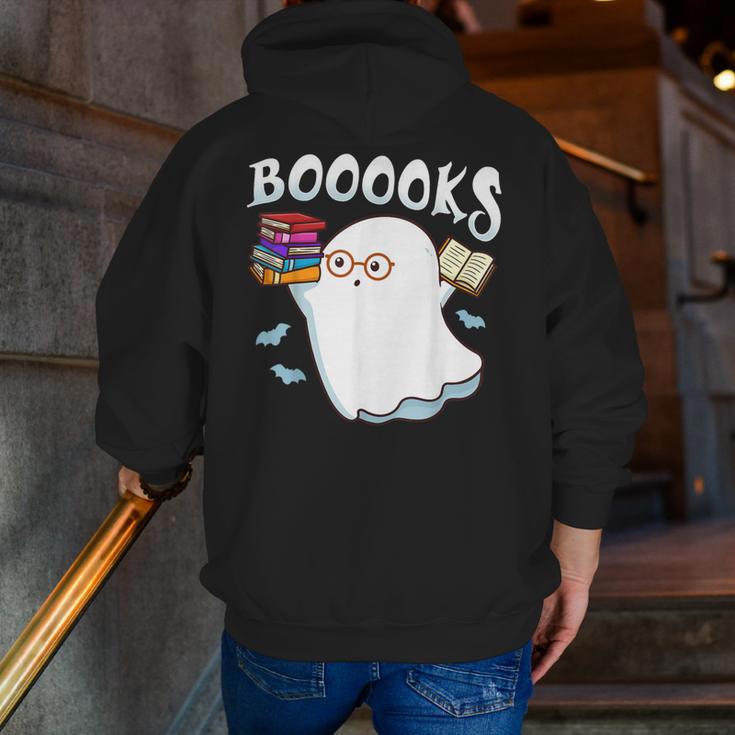 Halloween Books Librarian English Teacher Reader Reading Men Zip Up Hoodie Back Print, English Teacher Hoodies, funny gift