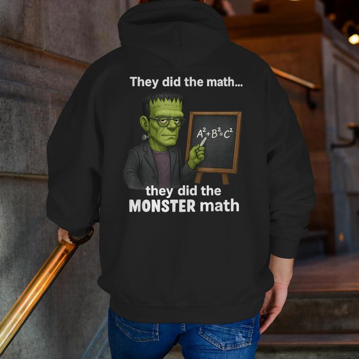 Halloween Monster Math Pun Teacher Humor Men Zip Up Hoodie Back Print, funny gift Halloween Monster Math Pun Teacher Humor Men Zip Up Hoodie Back Print, funny gift