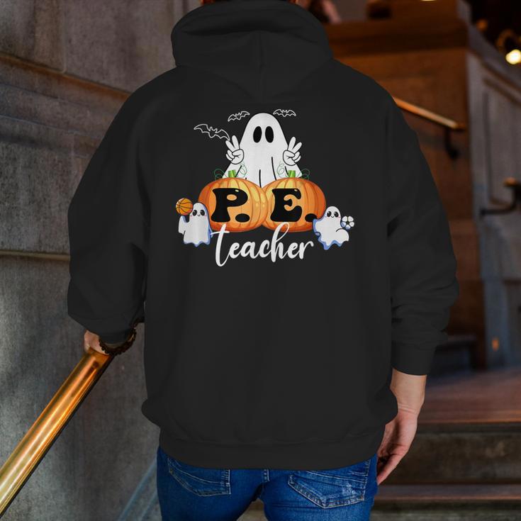 Halloween PE Teacher Ghosts Pumpkins Sports Lover Men Zip Up Hoodie Back Print, Pe Teacher Hoodies, funny gift Halloween PE Teacher Ghosts Pumpkins Sports Lover Men Zip Up Hoodie Back Print, Pe Teacher Hoodies, funny gift