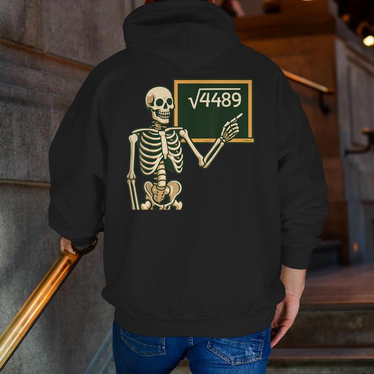 Halloween Skeleton 67 Meme Square Root 4489 Math Teacher Men Zip Up Hoodie Back Print, funny gift Halloween Skeleton 67 Meme Square Root 4489 Math Teacher Men Zip Up Hoodie Back Print, funny gift